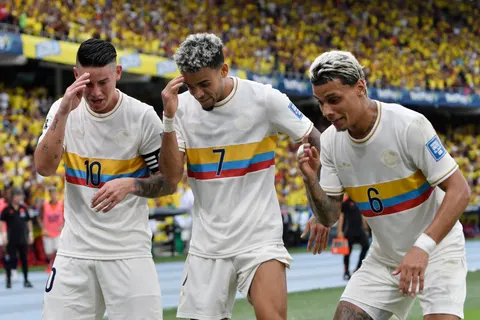 Colombia goal celebration