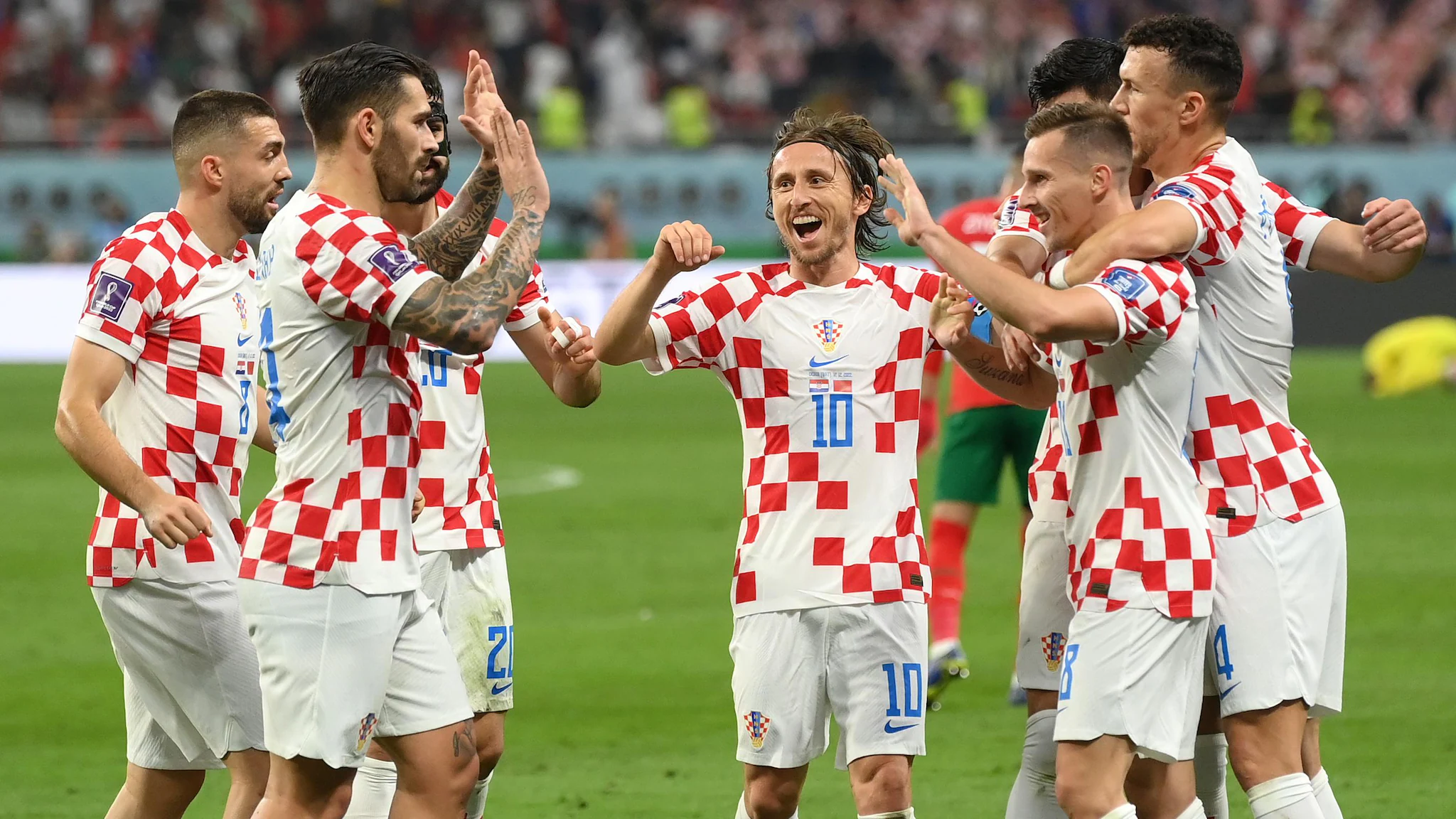 Croatia goal celebration