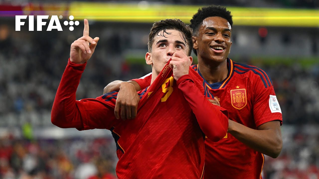 Spain goal celebration